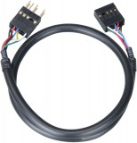 Akasa EXAUDI-40 40cm fekete audio hosszabbító kábel