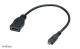 Akasa HDMI to microHDMI adapter cable 25cm Black AK-CBHD09-25BK