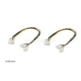 AKASA KAB 4pin Molex - 3x 4pin PWM ventilátor kábel - 30cm - 2db  - AK-CB002-KT02 (AK-CB002-KT02)