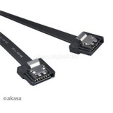 AKASA KAB - Proslim - SATA adatkábel - fekete - 50cm - Duo pack - AK-CBSA05-BKT2 (AK-CBSA05-BKT2)