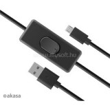 AKASA KAB - USB 2.0 Type-A to Micro-B  átalakító - 150 cm - AK-CBUB58-15BK (AK-CBUB58-15BK)