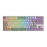 Akko 5087B Plus 9009 Retro CS Wine Red RGB Keyboard White UK 5087B PLUS 9009 RETRO
