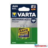 Akkumulátor mikro VARTA Power AAA előtöltött 2x800 mAh