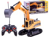 Akkumulátoros-Lánctalpas Kotrógép Távirányítóval-Mozgatható Kanál-Hang és Fényhatások
