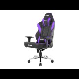 AKRACING Masters Series Max - chair - aluminum, steel, high-density molded foam, premium polyurethane leather - black, indigo (AK-MAX-BK/IN) - Gamer Szék