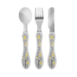 Akuku Rozsdamentes evőeszköz készlet: villa, kanál, kés