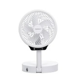 Akumulátoros asztali ventilátor, álítható magasság, led fény,