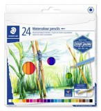 Akvarell ceruza készlet, hatszögletű, STAEDTLER&reg; 146 10C, 24 különböző szín (TS14610CC24)
