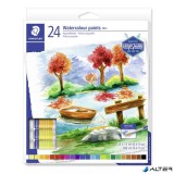 Akvarell festék, tubusos, STAEDTLER '8880', 24 különböző szín