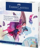 Akvarell festékkészlet, tubusos, kiegészítőkkel, FABER-CASTELL Creative Studio, 12 különböző szín (TFC169618)