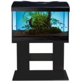 Akvárium komplett DIVERSA 112l - ovális + BUDGET fekete állvány