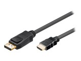 Akyga AK-AV-05 HDMI A-típus (Standard) DisplayPort 1,8 M Fekete-Arany video átalakító kábel
