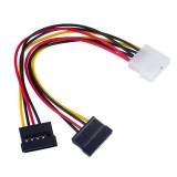 Akyga Molex - 2x SATA Tápkábel Adapter 15 cm – AK-CA-16