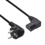 Akyga PC tápkábel derékszögű csatlakozókkal 3m (AK-PC-12A) (AK-PC-12A)