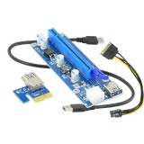 Akyga Riser PCI-E 1x - 16x AK-CA-64 USB 3.0, 6-pin, SATA, 009s AK-CA-64