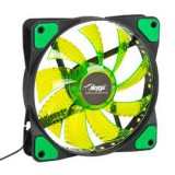 Akyga Ventillátor 120mm MOLEX 33 LED zöld AW-12E-BG (AW-12E-BG)
