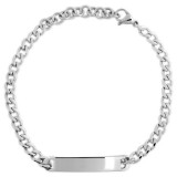 Akzent márkájú acél karkötő, 18 cm - gravírozható