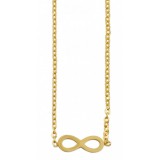 Akzent márkájú acél nyaklánc Végtelen medállal, 43+5 cm