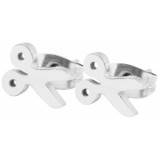 Akzent márkájú acél Olló fülbevaló ezüst színben, 9 mm