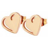 Akzent márkájú acél Szív fülbevaló, arany színű (0,9 cm)