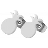 Akzent márkájú kicsi acél Ananász fülbevaló, 1 cm