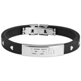 Akzent márkájú rozsdamentes acél és szilikon karkötő II.