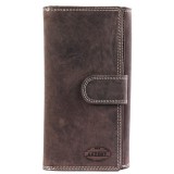 Akzent női pénztárca, valódi bőr, barna (18x10 cm)