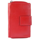 Akzent pénztárca, Valódi Bőr, Női - bordó, 15x10 cm