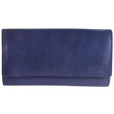 Akzent pénztárca, Valódi Bőr, Női - kék, 18x10 cm