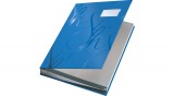 Aláírókönyv, A4, 18 részes, karton, LEITZ "Design", kék