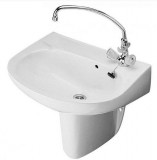 Alföldi Bázis mosdó 60x44 cm, 1 furattal jobb oldalon 4196 7R 01 (fehér, I.oszt.)