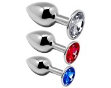 Alive Anal Pleasure - fém anál plug készlet (ezüst)