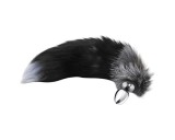 Alive Anal Pleasure - közepes anál plug rókafarokkal (ezüst)