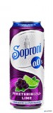 Alkoholmentes sör, 0,5 l, dobozos, SOPRONI "0.0%", feketeribizli-lime