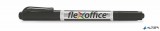 Alkoholos marker, 0,4/1,0 mm, kúpos, kétvégű, FLEXOFFICE "PM01", fekete