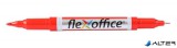 Alkoholos marker, 0,4/1,0 mm, kúpos, kétvégű, FLEXOFFICE "PM01", piros