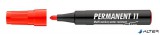 Alkoholos marker, 1-3 mm, kúpos, ICO "Permanent 11", piros