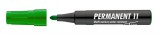 Alkoholos marker, 1-3 mm, kúpos, ICO Permanent 11, zöld (TICP11Z)