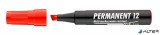 Alkoholos marker, 1-4 mm, vágott, ICO "Permanent 12", piros