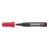 Alkoholos marker, 1-4 mm, vágott, ico "permanent 12", piros 9580008004