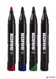 Alkoholos marker, 3-5 mm, kúpos, KORES "K-Marker XP1", 4 különböző szín