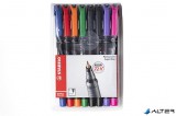 Alkoholos marker készlet, 0,4 mm, STABILO "OHPen S", 8 különböző szín