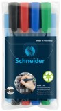 Alkoholos marker készlet, 1-3 mm, kúpos, SCHNEIDER Maxx 130, 4 különböző szín (TSC130V4)