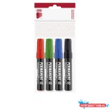 Alkoholos marker készlet, 1-4mm, vágott hegyû, Ico 12, 4 különféle szín