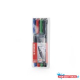 Alkoholos marker készlet 1mm, STABILO OHPen M, 4 klf. szín