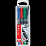 Alkoholos marker készlet 1mm, STABILO OHPen M, 4 klf. szín