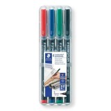 Alkoholos marker készlet, OHP, 0,4 mm, STAEDTLER Lumocolor&reg; 313 S, 4 különböző szín (TS313WP4)