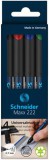 Alkoholos marker készlet, OHP, 0,7 mm, SCHNEIDER Maxx 222 F, 4 különböző szín (TSC222V4)