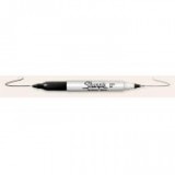 Alkoholos marker, kúpos, kétvégű, SHARPIE "Twin Tip", fekete