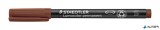 Alkoholos marker, OHP, 0,4 mm, STAEDTLER "Lumocolor® 313 S", barna